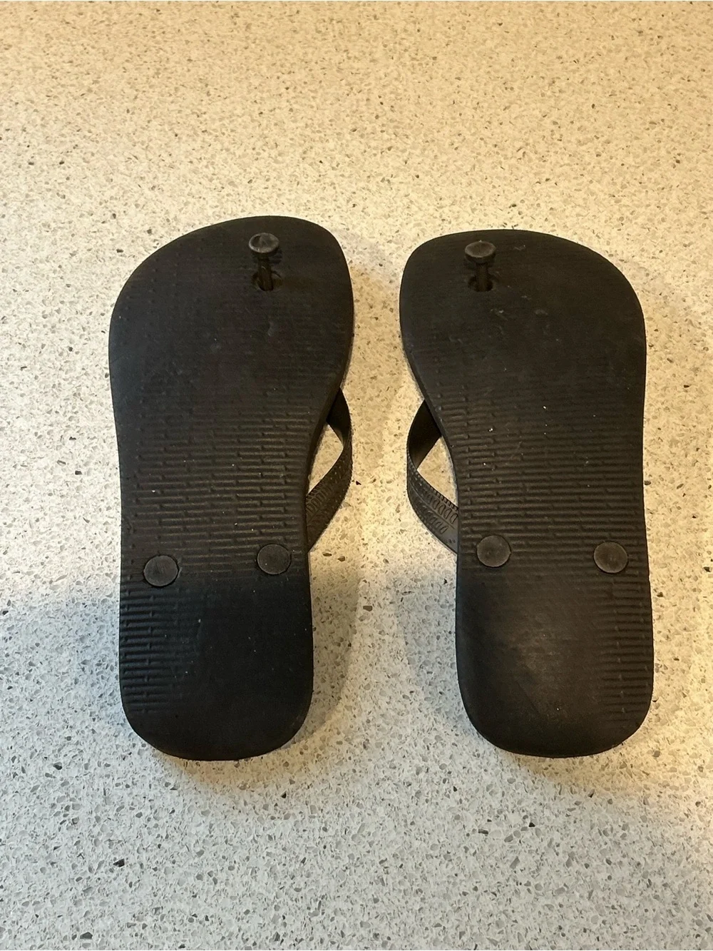 Women's Black Flip Flop Sandals, Size 7